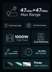 ENGWE M20 Dual Batteries Long Range E-bike product image view 7