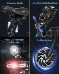 Ridstar DC26 Folding Fat Tire Mountain Electric Bike product image view 2