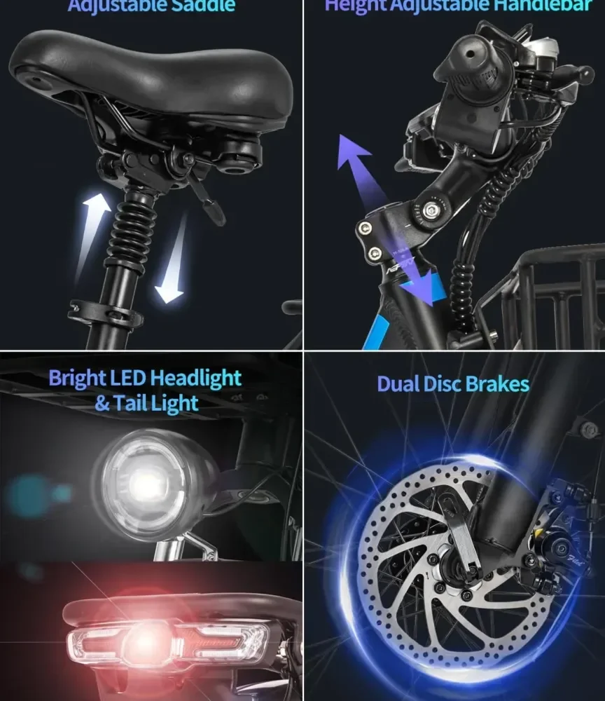 Ridstar DC26 Folding Fat Tire Mountain Electric Bike product image view 2
