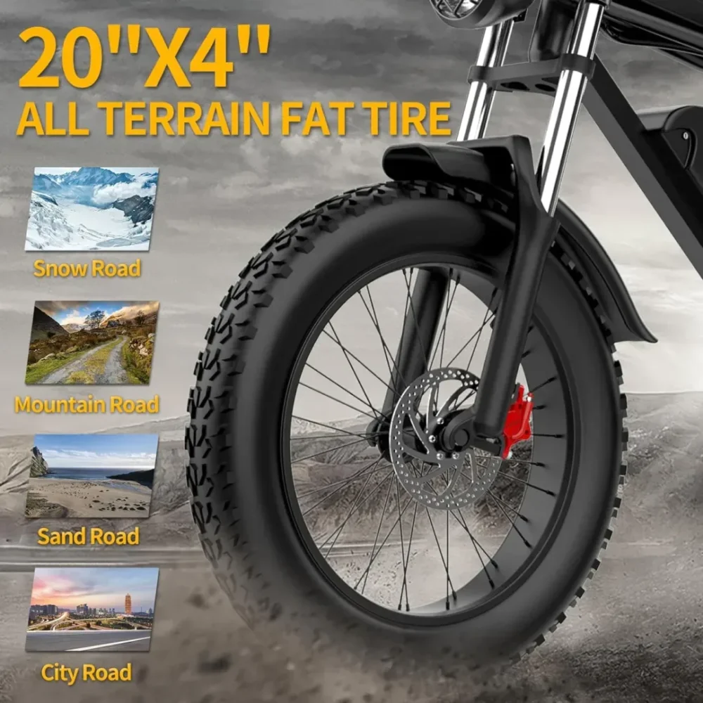 Ridstar Q20 48V 20AH Fat Tire Ebike ( rebranded as YVY C20-available now) product image view 2