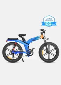 ENGWE X26 Dual Battery Triple Suspension Foldable E-bike Blue product image view 2