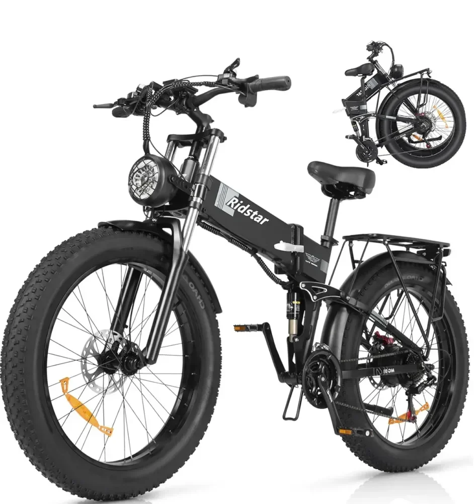 Ridstar DC26 Folding Fat Tire Mountain Electric Bike product image view 1