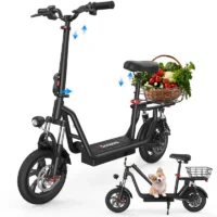 iScooter i12 Electric Scooter with Seat & Carry Basket product image view 17