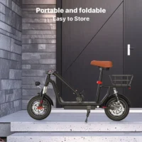 iScooter i12 Electric Scooter with Seat & Carry Basket product image view 4