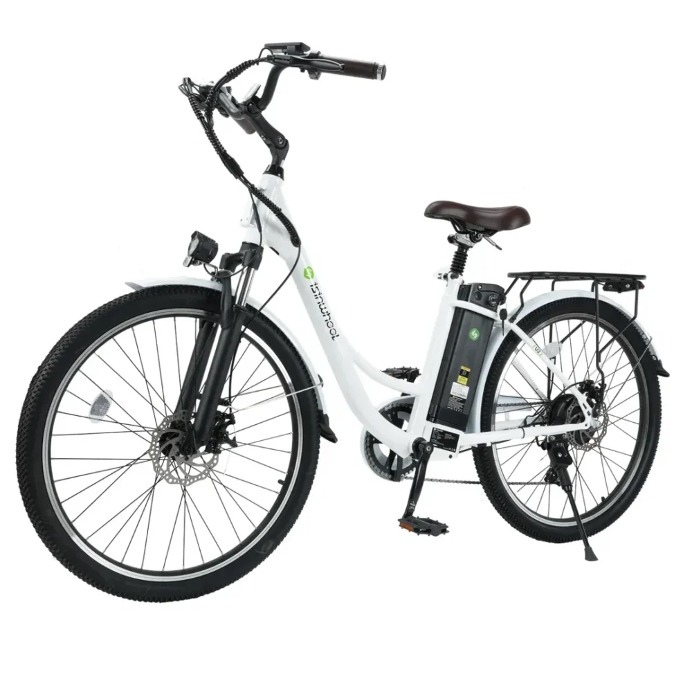 iSinwheel U2 Electric Cruiser Bike White product image view 1