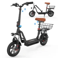 iScooter i12 Electric Scooter with Seat & Carry Basket product image view 11