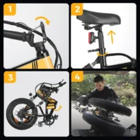 CYCROWN Knight Folding Electric Bike for Adults product image view 5