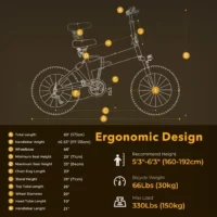 CYCROWN Knight Folding Electric Bike for Adults product image view 7