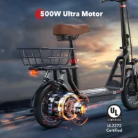 iScooter i12 Electric Scooter with Seat & Carry Basket product image view 8