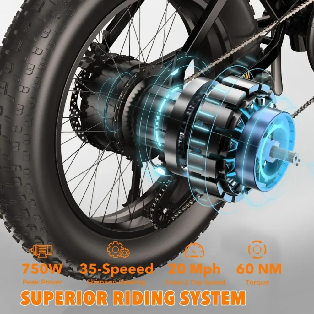 CYCROWN Knight Folding Electric Bike for Adults product image view 2