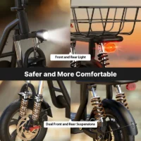 iScooter i12 Electric Scooter with Seat & Carry Basket product image view 7