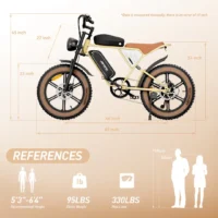 JANSNO X70 Off Road Electric Bike for Adults, 48V 34Ah Dual Battery, Powerful product image view 3