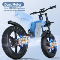 JANSNO X60 Dual Up to Power, 48V 23Ah Battery 80 miles Long Range Hydraulic Disc product image view 10
