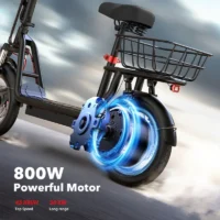 iScooter i14 Electric Scooter with Seat & Basket product image view 5