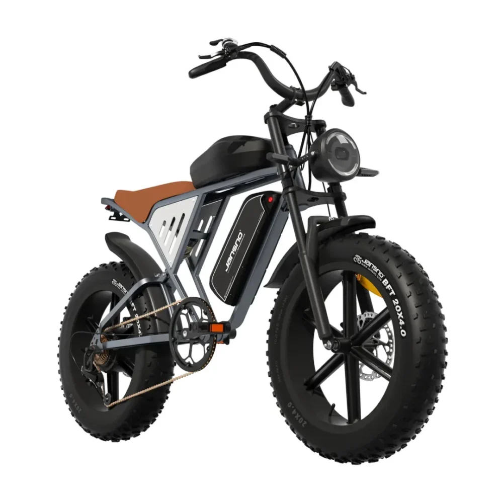 JANSNO X70 Off Road Electric Bike for Adults, 48V 34Ah Dual Battery, Powerful Gray product image view 2