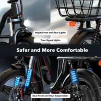 iScooter i14 Electric Scooter with Seat & Basket product image view 4