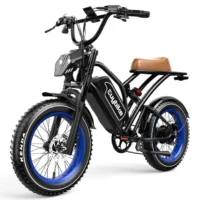 Euybike S4 Long Range Moped-Style Electric Bike Blue product image view 5