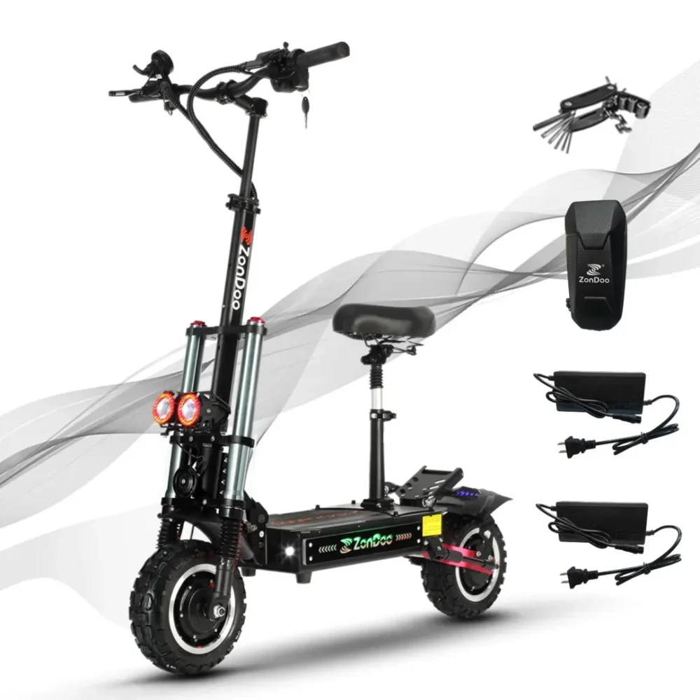 ZonDoo ZO03 Plus Electric Scooter For Adults / Dual Up To product image view 1