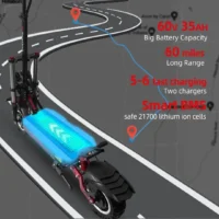 ZonDoo ZO03 Plus Electric Scooter For Adults / Dual Up To product image view 12
