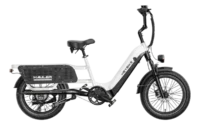 Heybike Hauler Electric Cargo Bike Single Battery White product image view 1