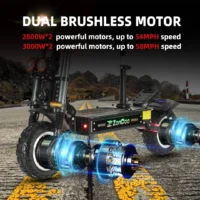 ZonDoo ZO03 Plus Electric Scooter For Adults / Dual Up To product image view 3