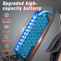 Electric bike Ridstar Q20 Luxe, 48V, (), 20Ah battery, retro style product image view 5