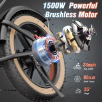 Electric bike Ridstar Q20 Luxe, 48V, (), 20Ah battery, retro style product image view 6
