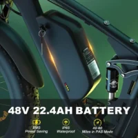 Bluvall Zeegr S1 E-Bike Dual AWD 80 Miles Electric Bike product image view 7
