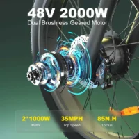 Bluvall Zeegr S1 E-Bike Dual AWD 80 Miles Electric Bike product image view 3