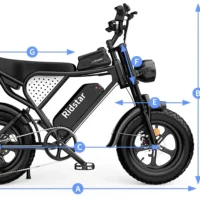RIDSTAR Q16 Fat Tire Electric Bicycle product image view 3