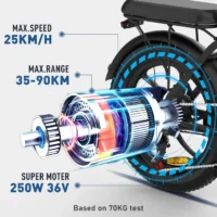 COLORWAY BK6S1 36V 12Ah Folding Ebike product image view 7