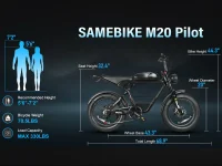 SAMEBIKE M20 Retro Street Electric Bicycle product image view 8