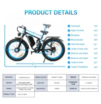 BAOLUJIE DP-2603 Dual Electric bicycle product image view 12