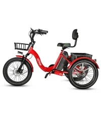 VICTRIP® T1 Folding Electric Trike Red product image view 5
