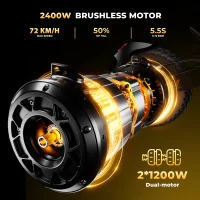 ISINWHEEL GT4 Dual Off-Road Electric Scooter product image view 3