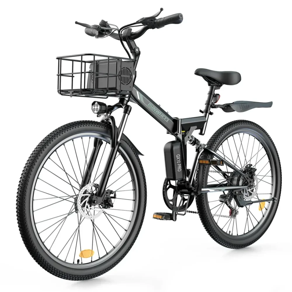 ISINWHEEL M40 Folding Electric Bike with Basket product image view 2