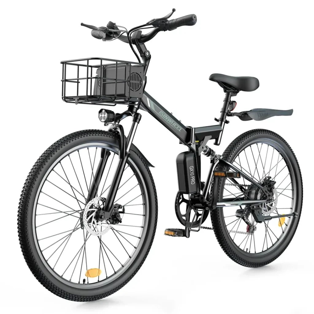 ISINWHEEL M40 Folding Electric Bike with Basket product image view 2