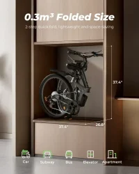 ISINWHEEL M40 Folding Electric Bike with Basket product image view 8