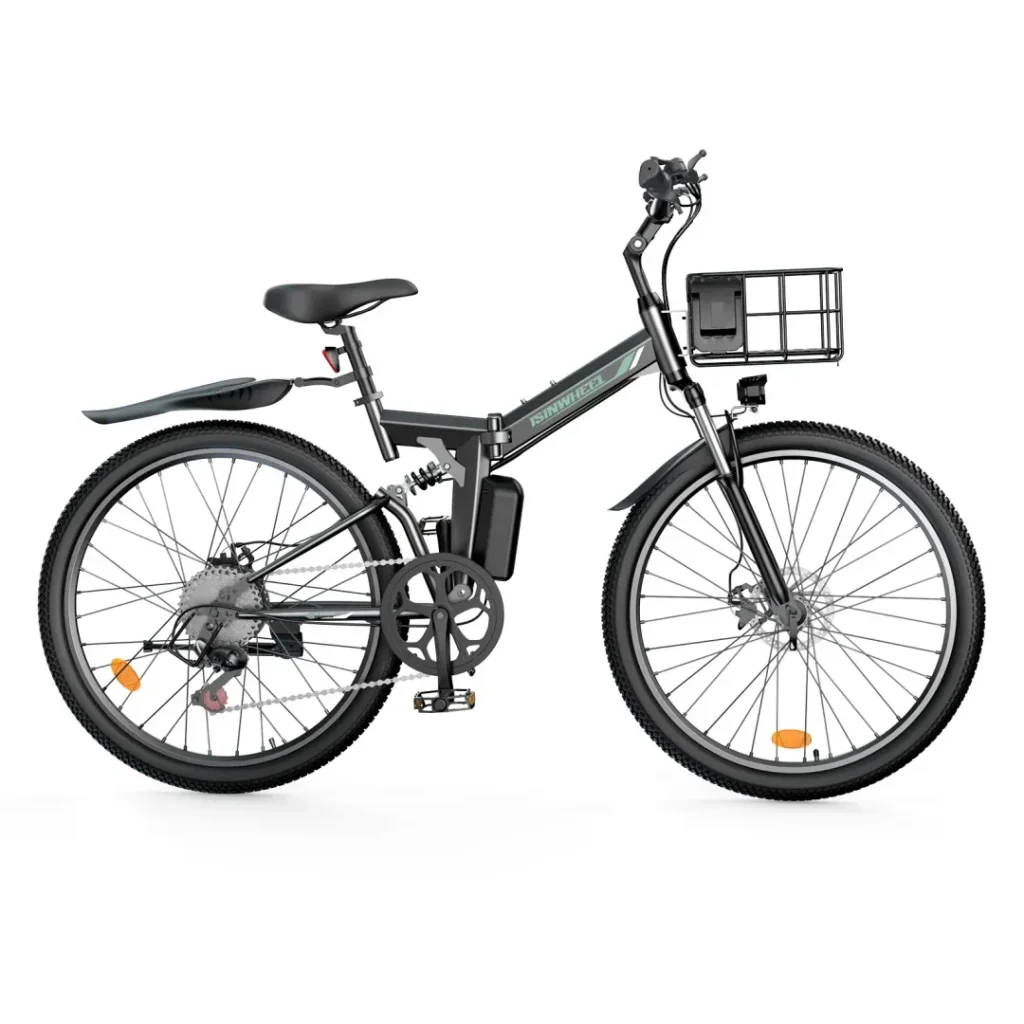 ISINWHEEL M40 Folding Electric Bike with Basket product image view 1