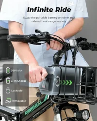 ISINWHEEL M40 Folding Electric Bike with Basket product image view 3