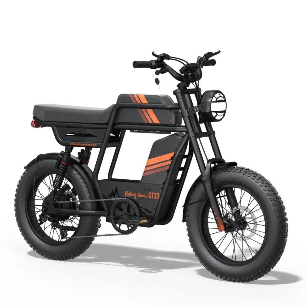 RIDING TIME'S GT33 All-Terrain Cafe Racer Cargo Electric Bike product image view 1