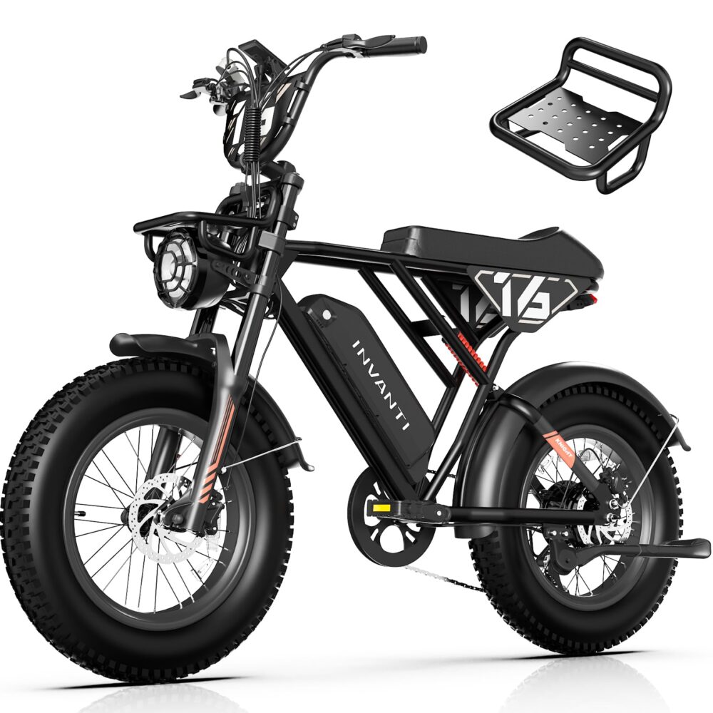 INVANTI EB16 black all-terrain fat tire electric bike